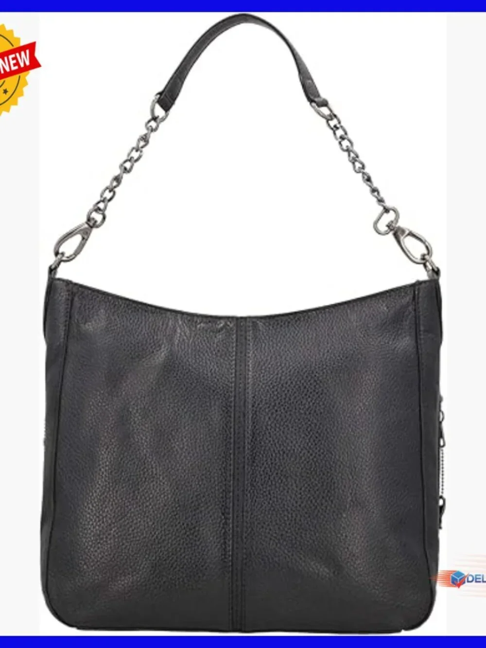 Leather Hobo Handbag with Concealed Carry Pocket and Adjustable Strap